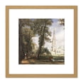 thumbnail image 1 of John Constable Salisbury Cathedral From The Bishops Garden 8X8 Inch Square Wooden Framed Wall Art Print Picture with Mount, 1 of 4