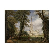 Trademark Fine Art John Constable Salisbury cathedral Canvas Wall Art - 14x19