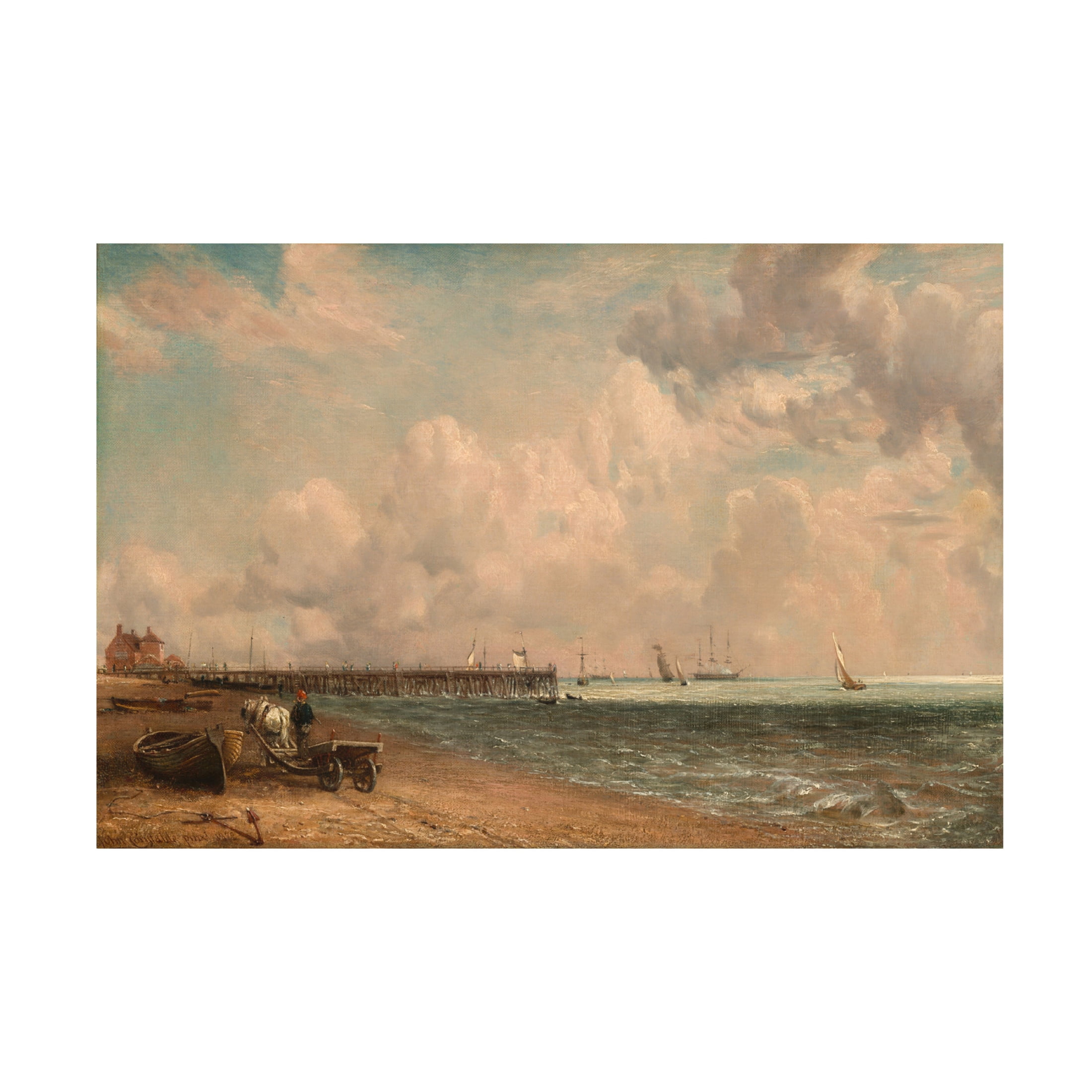 John Constable 'Yarmouth Jetty, 1822' Canvas Art - 32 x 22 Inches