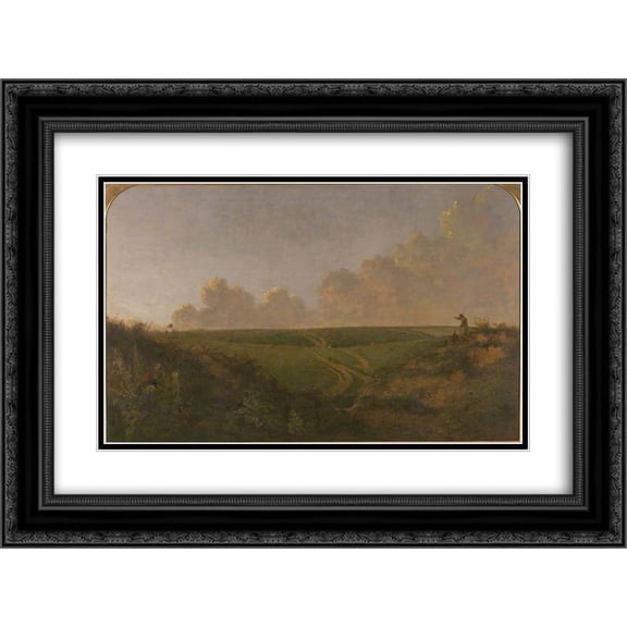 John Crome 2x Matted 24x18 Black Ornate Framed Art Print 'delete'