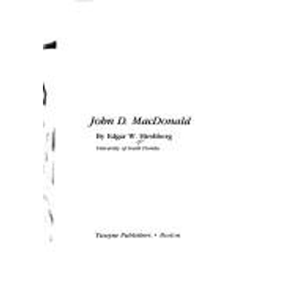 Pre-Owned John D. MacDonald (Hardcover) 9780805774405