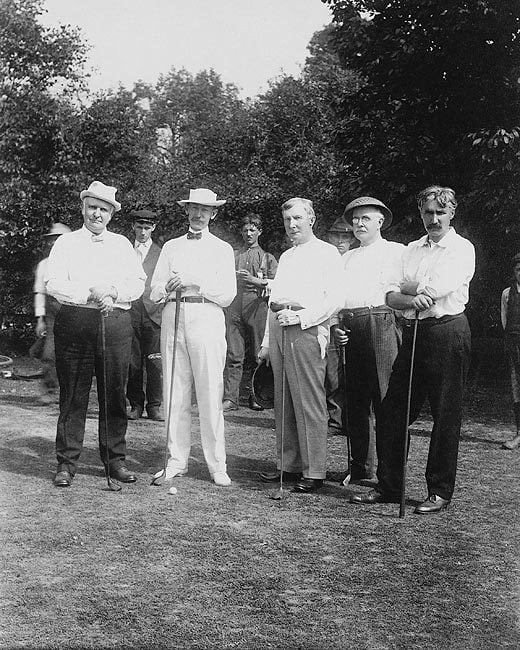 John D. Rockefeller & Friends Golfing - 24x36 Inch Glossy Laminated ...