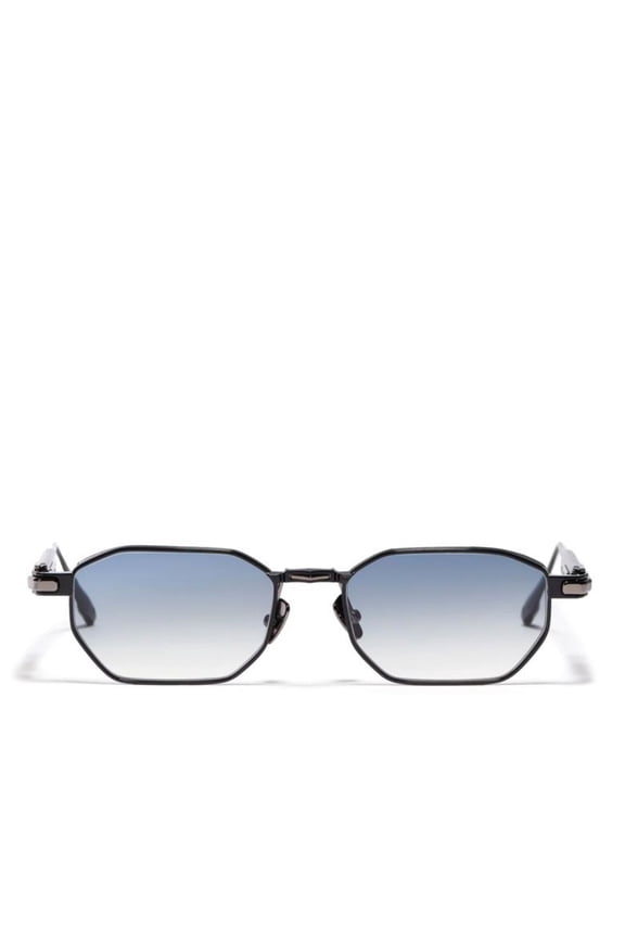 Men's Axel Geometric Frame Sunglasses With Gradient Blue Tint Black