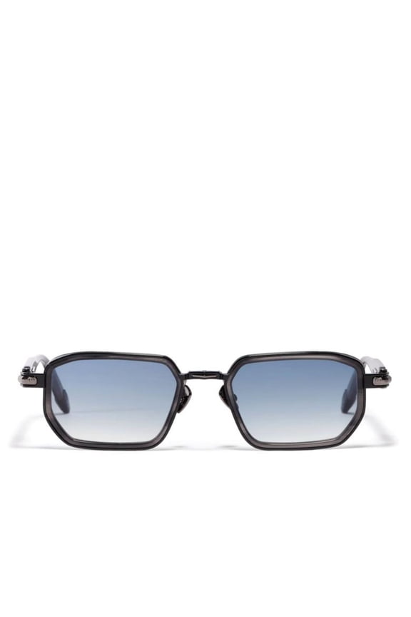 Men's Miles Geometric Frame Sunglasses With Gradient Blue Lenses Black
