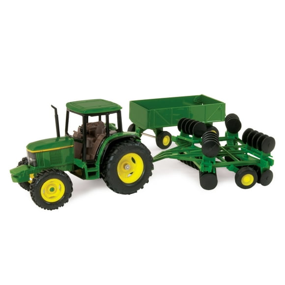 John Deere 1:32 Scale 6410 Tractor with Barge Wagon & Wing Disk