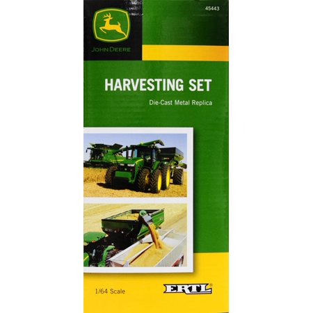 John Deere 1:64 Scale Harvesting Set with S680 Combine, 8360R Tractor & Frontier GC1108 Grain Cart