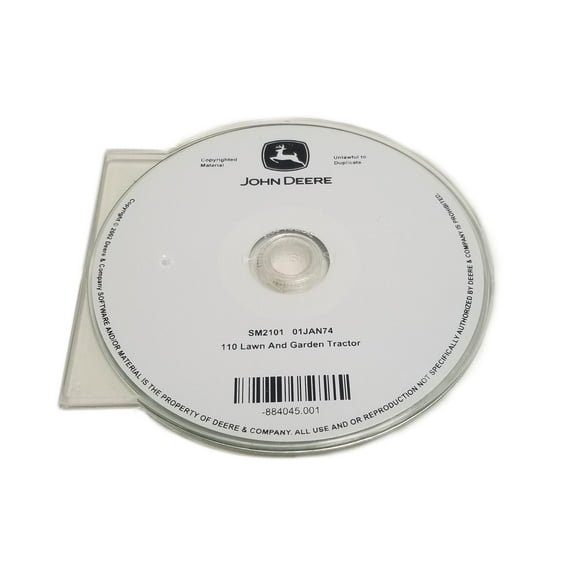 John Deere 110 Lawn & Garden Tractor (S.N. 250,001-) Service Manual CD - SM2101CD