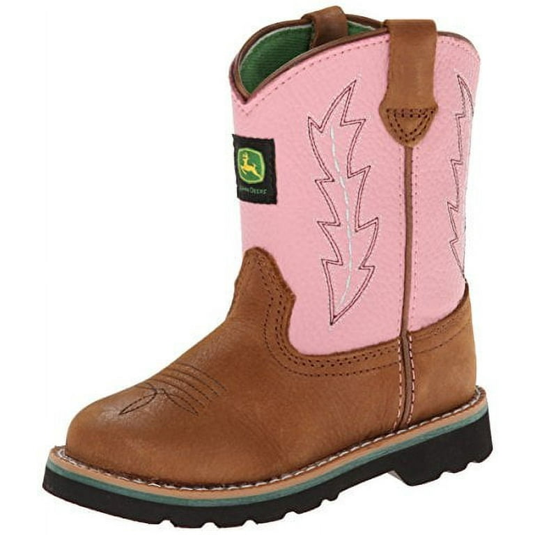 John Deere 1185 Western Boot Toddler Tan Pink 5 M US Toddler Walmart