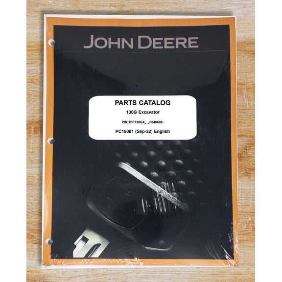 John Deere 130G Excavator Parts Catalog - Part Number # PC15001