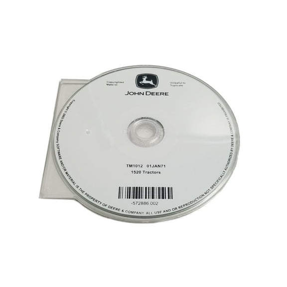 John Deere 1520 Tractor Technical CD Manual - TM1012CD