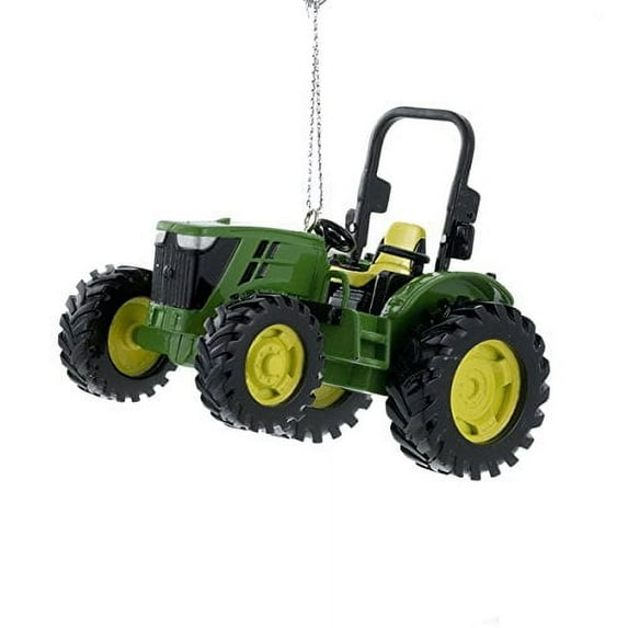 Kurt Adler Plastic John Deere Utility Tractor Ornament, 2.75" Height, Multicolor