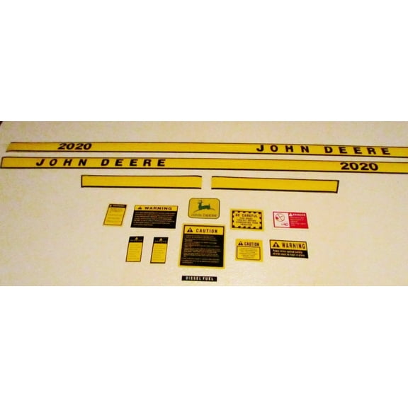 John Deere 2020 Decal Set with Caution Kit and Logo