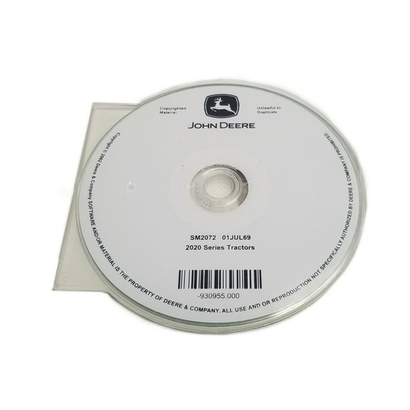 John Deere 2020 Series Tractors Service Manual CD - SM2072CD