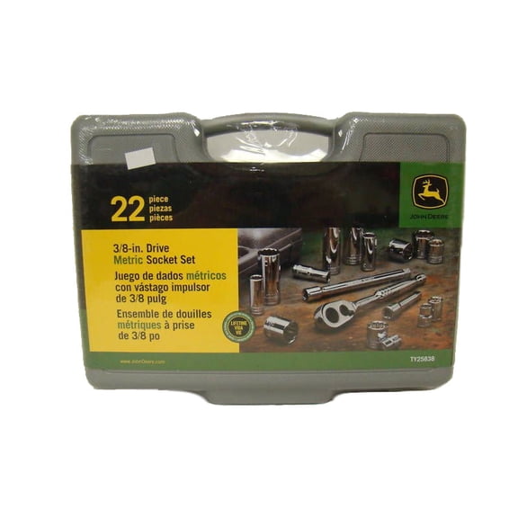 John Deere 22-Piece 3/8" Drive Metric Socket Set - TY25838