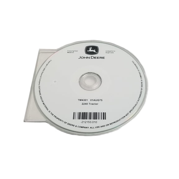 John Deere 2240 Tractor Technical CD Manual - TM4301CD