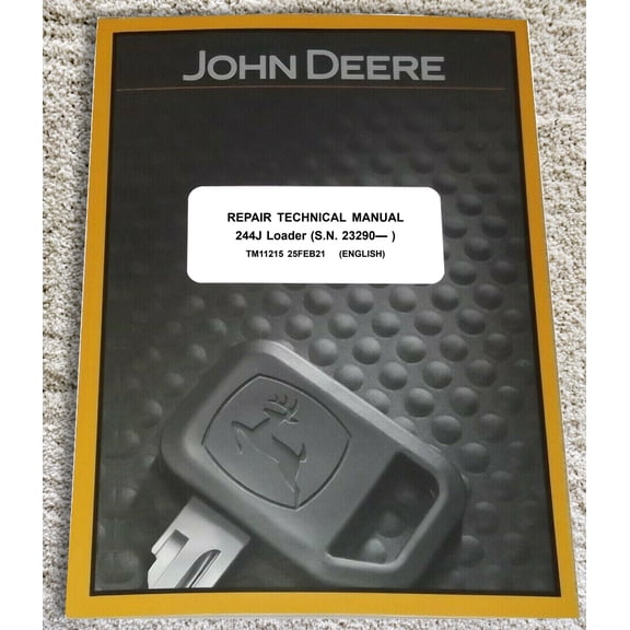 John Deere 244J Wheel Loader Service Manual - Part Number # TM11215