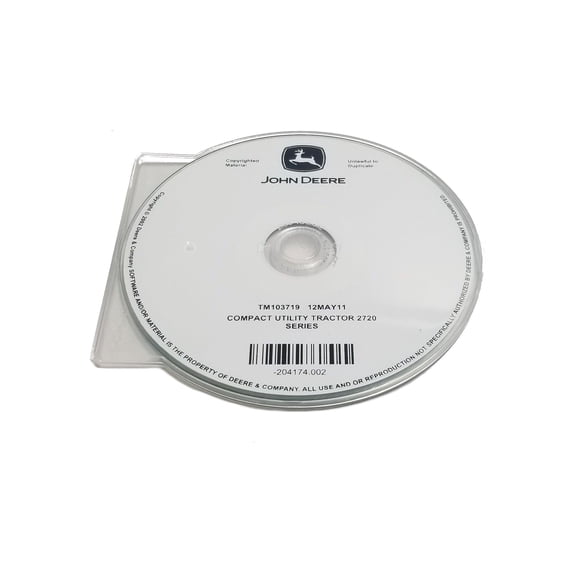 John Deere 2720 Compact Utility Tractor Technical CD Manual - TM103719CD