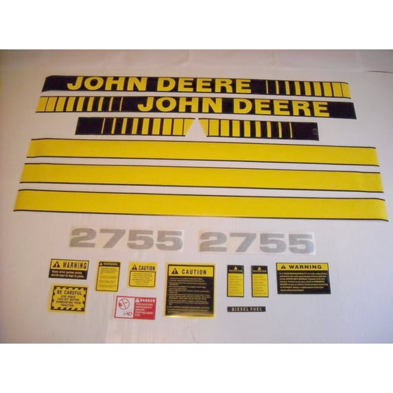 John Deere 2755 Tractor Decal Set with Caution Decals