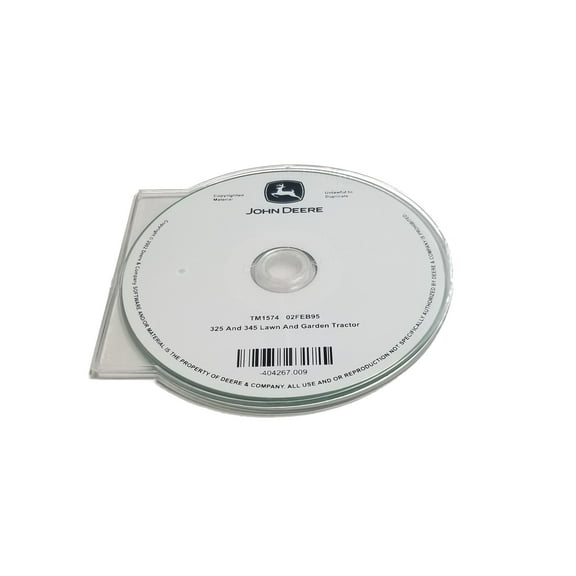 John Deere 325/345 Lawn & Garden Tractors Technical CD Manual - TM1574CD