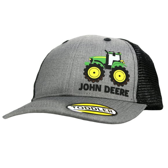 3D Rubber Tractor Print Toddler Baseball Hat Cap-Charcoal-One Size