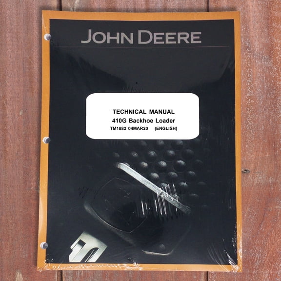 John Deere 410G Backhoe Loader Service Manual - Part Number # TM1882