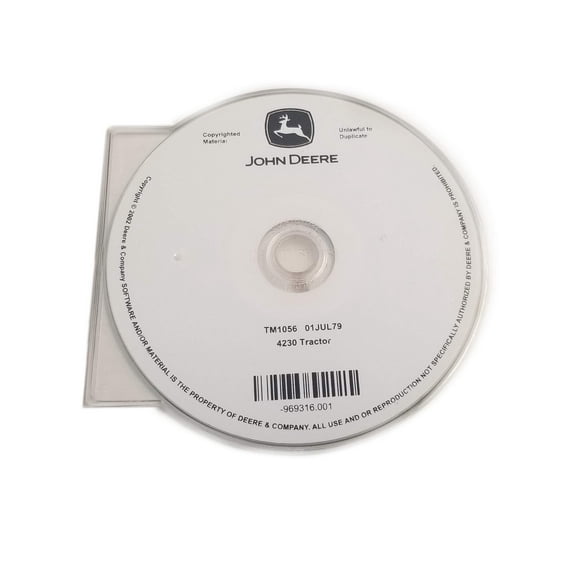 John Deere 4230 Tractor Technical Manual CD - TM1056CD