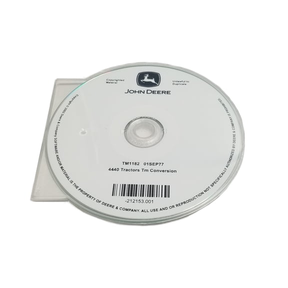 John Deere 4440 Tractor Technical CD Manual - TM1182CD