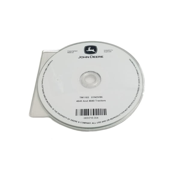John Deere 4640/4840 Tractors Technical CD Manual - TM1183CD