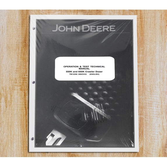 John Deere 550K, 650K Crawler Dozer Operation & Test Service Manual - Part Number # TM12288