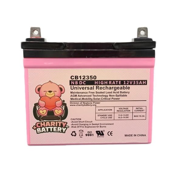 John Deere 60 RIDING 12V 35Ah SLA Lawn mower Battery by Charity Battery