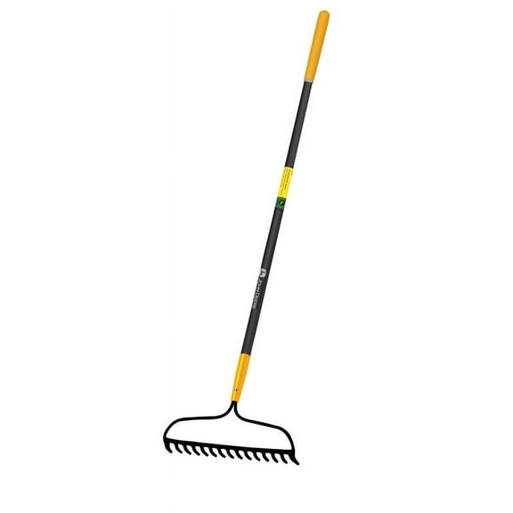 John Deere 66 in. L x 17 in. W Steel Bow Rake Fiberglass Handle