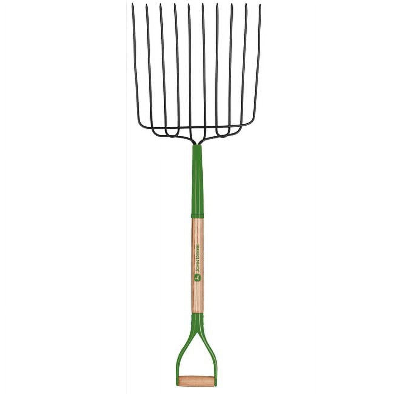 John Deere 7005558 30 in. 10 Tine Steel Bedding Fork with Wood