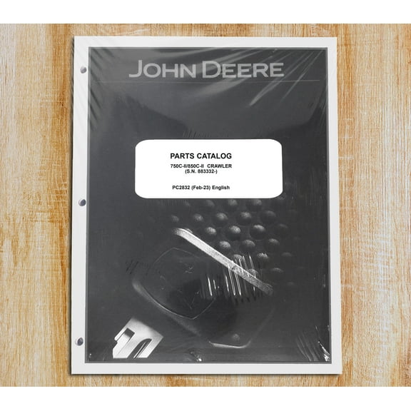 John Deere 750CII, 850CII Crawler Dozers Parts Catalog - Part Number # PC2832