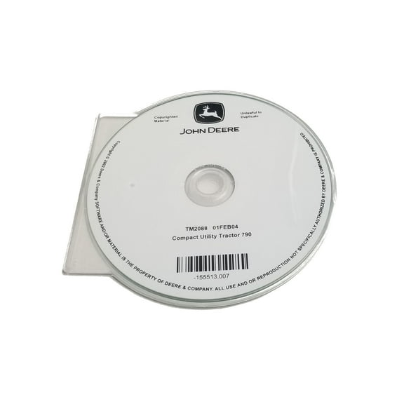 John Deere 790 Compact Utility Tractor Technical CD Manual - TM2088CD