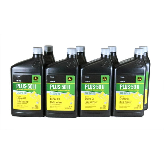 John Deere (8 PACK) Plus-50 II Full Synthetic SAE 0W-40 Engine Oil - TY26665
