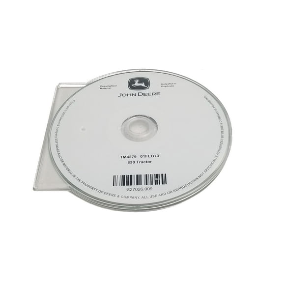 John Deere 830 Tractor Technical CD Manual - TM4279CD