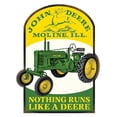 thumbnail image 1 of John Deere 90154588-S Tractor Embossed Tin Sign, 1 of 2