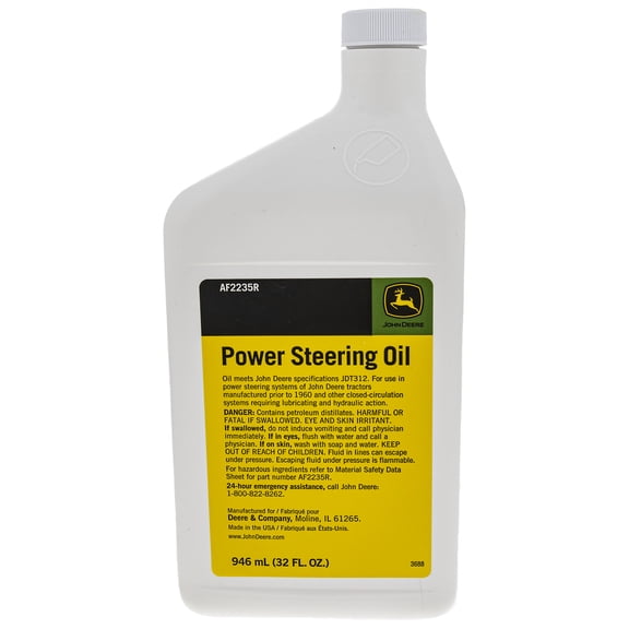 John Deere AF2235R Power Steering Oil 1 Quart