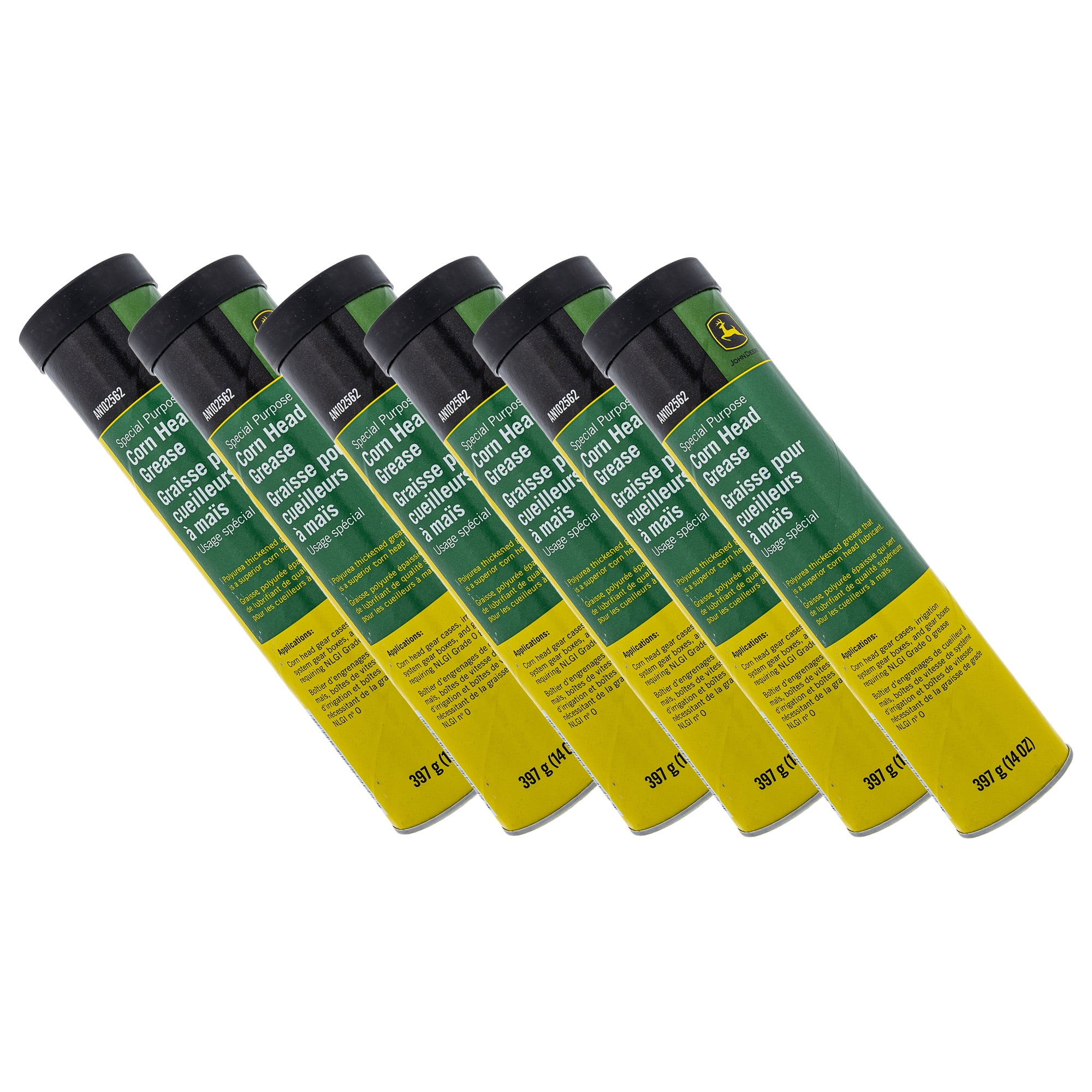 John Deere AN102562 1 Tube Corn Head Gear Box Grease Lubricant 6PACK