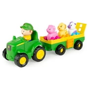 John Deere Animal Sound Wagon Ride Play Vehicle - Grow with Me Toy, 6 Piece Set, Toddlers Ages 12m+