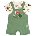 thumbnail image 1 of John Deere Baby Boys' 2-Piece Shortall and T-Shirt Set Sage Green Cream, 1 of 5