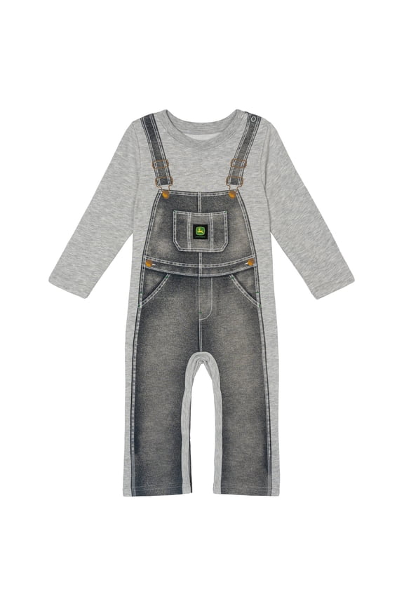 Baby Boys' One Piece Coverall Denim Heather Gray
