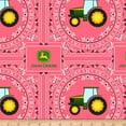 thumbnail image 1 of John Deere Bandana Pink Cotton Fabric, 1 of 1