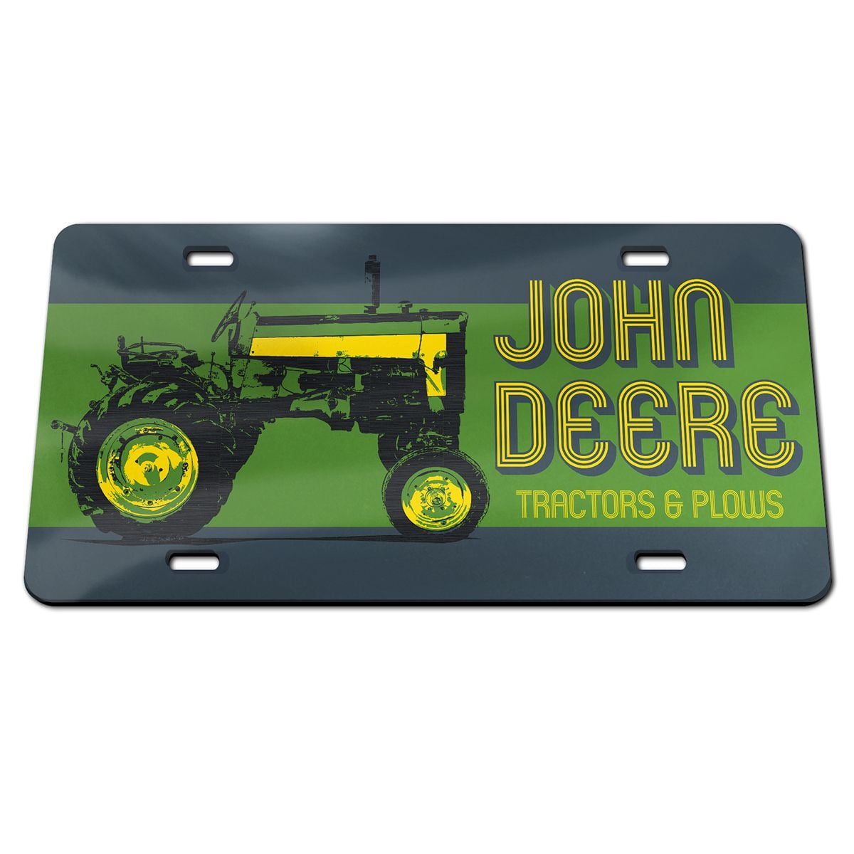 John Deere Black Tractor License Plate LP79752