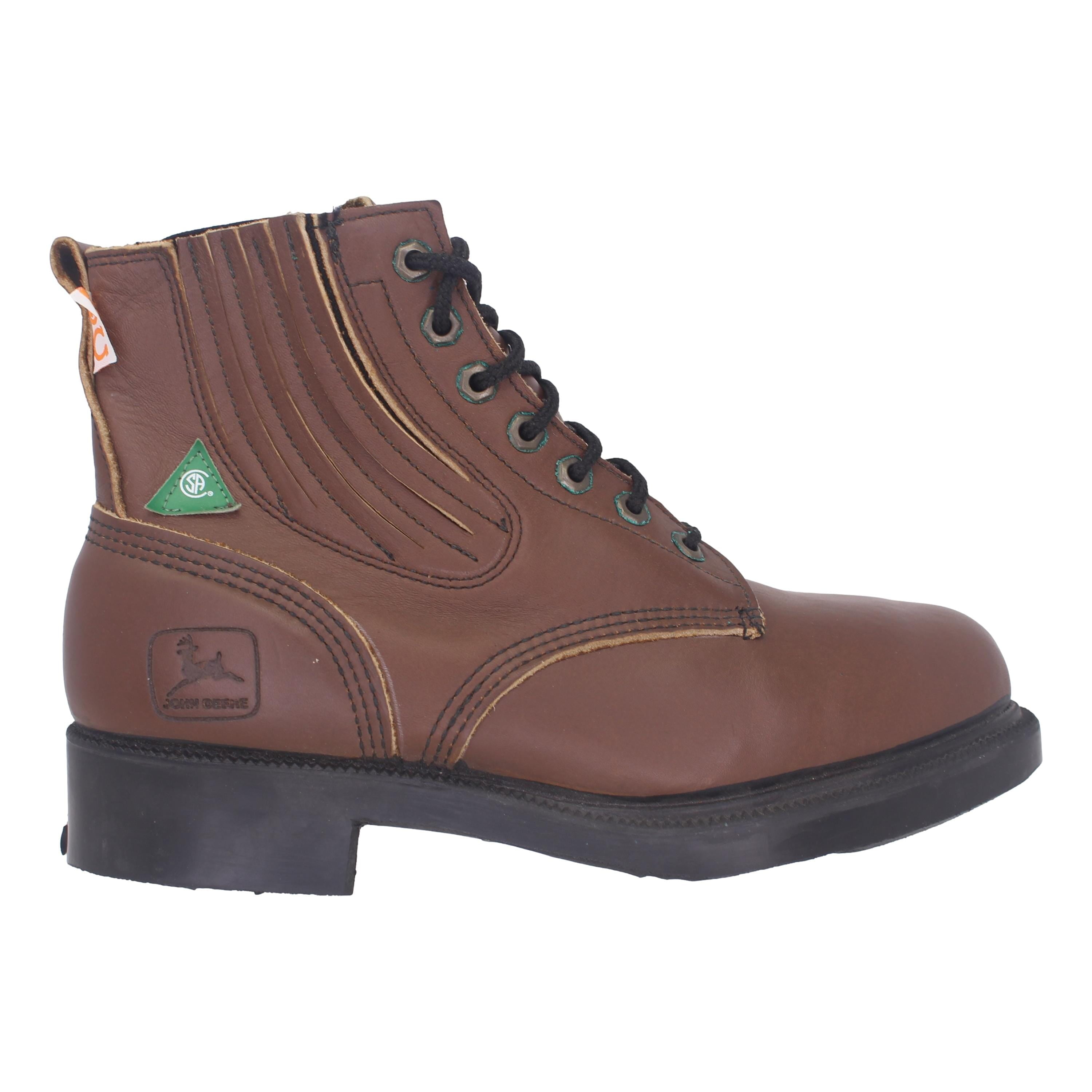 John Deere Boots 6 In Blucher Steel Boot Brown 55860 Men's Size 8 3E ...