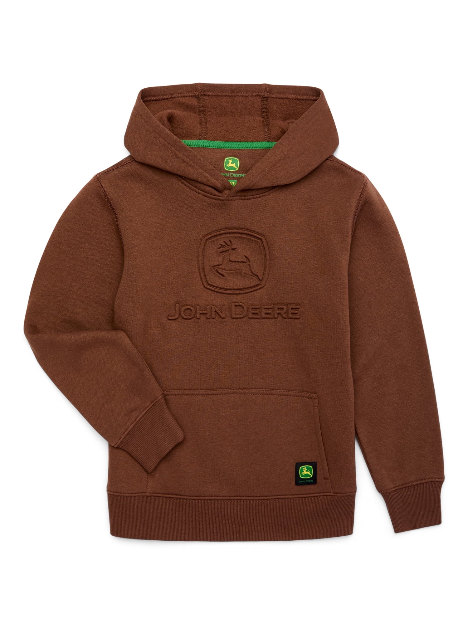John Deere Boy's Embossed Fleece Graphic Pullover Hoodie, Carafe, Sizes 4-18