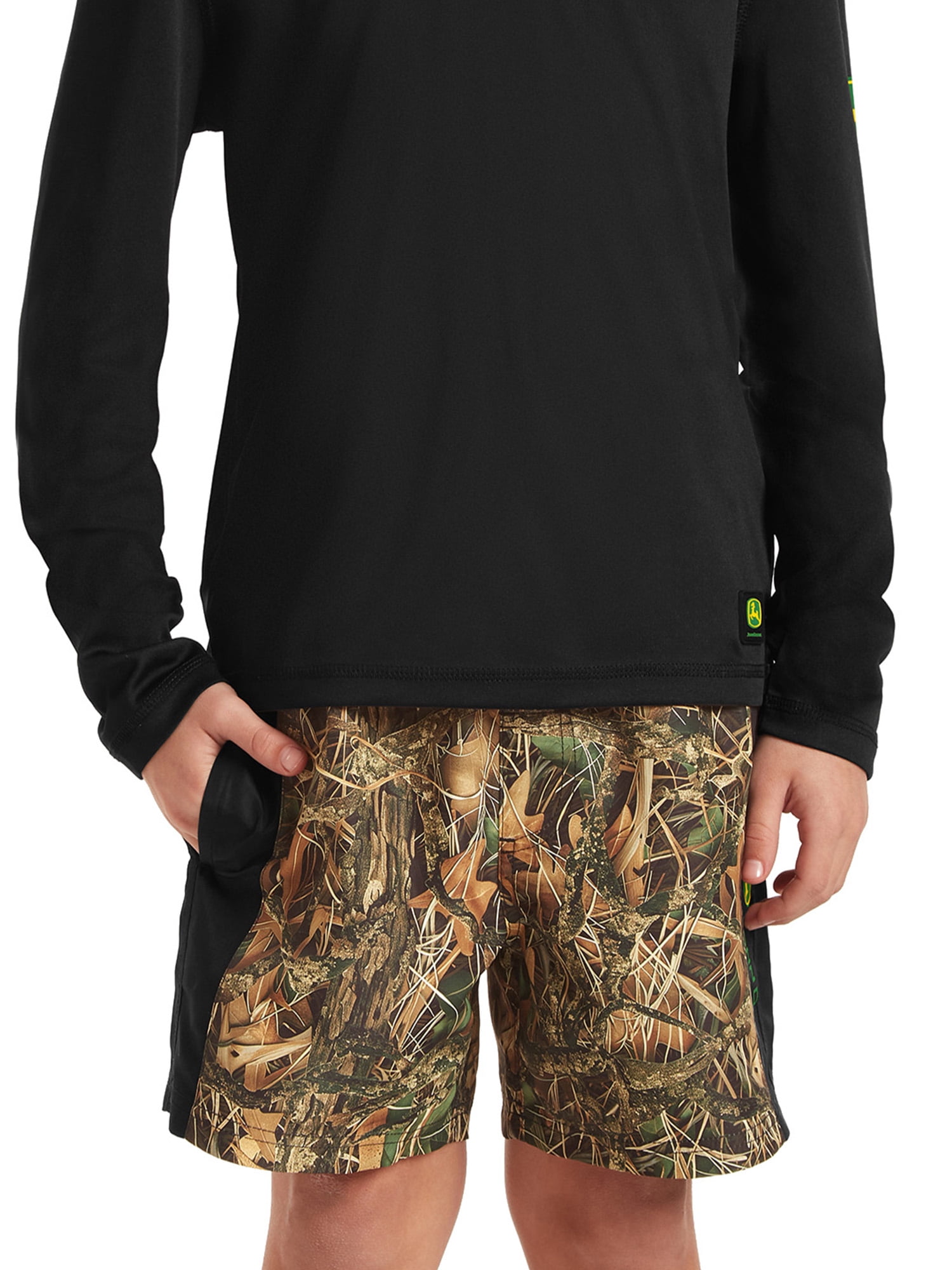 John Deere Boy’s Leaf Camo Blocked Boardshort, 1 Pack Size 4-16