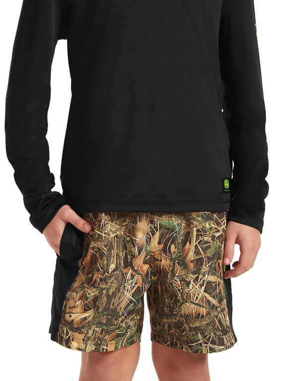 Boy’s Leaf Camo Blocked Boardshort, 1 Pack Size 4-16