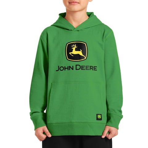John Deere Boy’s Long Sleeve Graphic Pullover Hoodie, Sizes 4.5-18