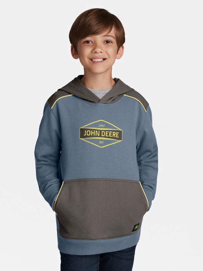 John Deere Boys Graphic Fleece Long Sleeve Hoodie, Sizes 4-18